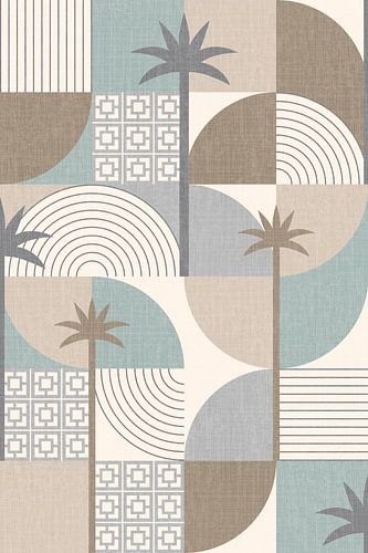 Palm Springs Desert Shapes and Palms Sand