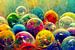 Kleurrijke abstracte ballen van Bert Nijholt