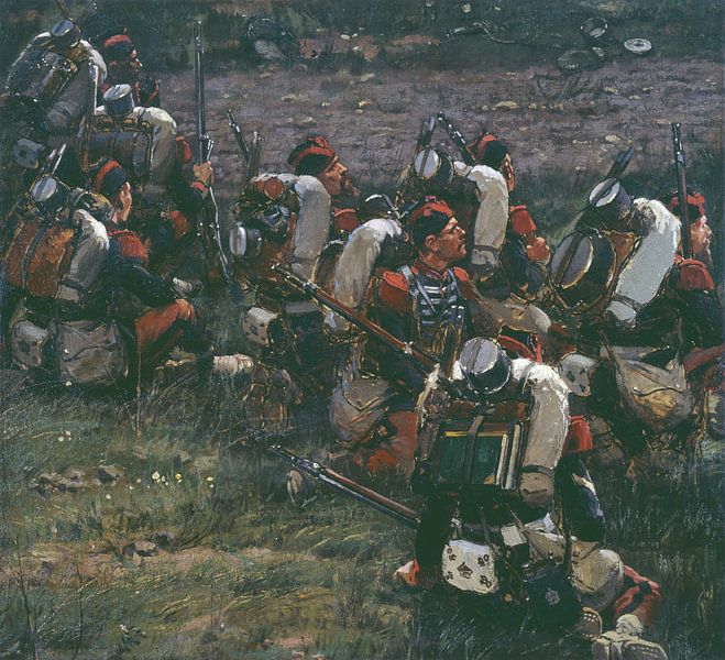 Édouard Detaille, Detachment of Grenadiers of the Imperial Guard, part of the panorama of the Battle of Rezonville, 16 August 1870, 1883 by Atelier Liesjes