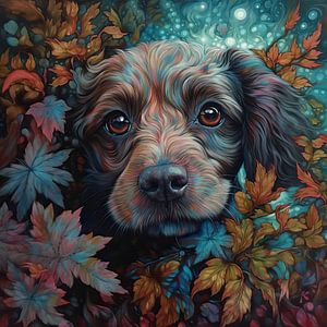  Hond Puppy No. 02 In Kleur von ARTEO Gemälde