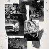 Collage Mercedes 300 SL in black and white by Tilo Grellmann