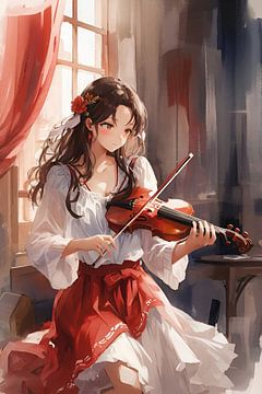 Het zigeunermeisje met de viool van Arjan van de Logt