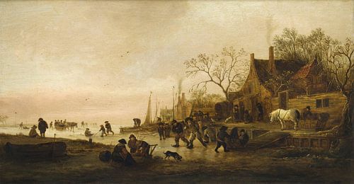 Winterse afleidingen op een rivier, Isaack Jansz van Ostade