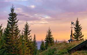 Schöner Sonnenuntergang in Norwegen