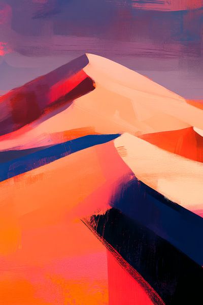 Desert landscape Abendrot by Poster Art Shop