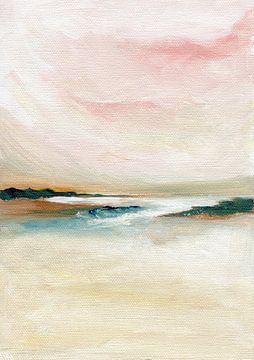 Rosa Himmel Meereslandschaft