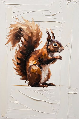 Dynamisch abstract eekhoorn schilderij