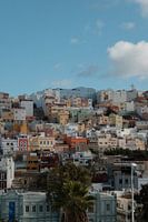 Gran Canaria coloured houses in the old town of Las Palmas