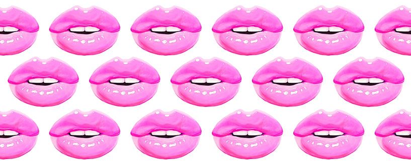 Pink lips Pattern by Vitor Costa