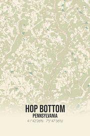 Vintage map of Hop Bottom (Pennsylvania), USA. by Prints of Place