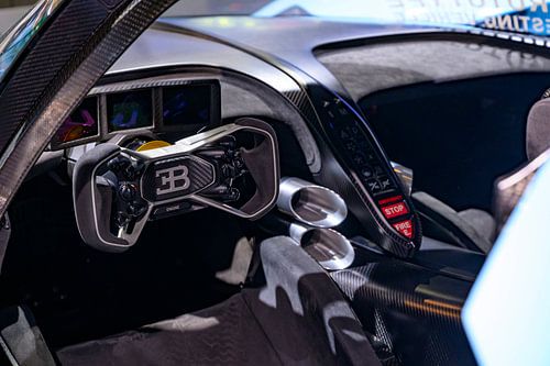 Bugatti Bolide track-only sports car interior