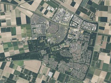 Luftaufnahme von Dronten von Maps Are Art