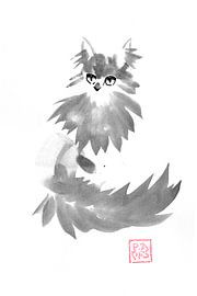 weiße Katze von Péchane Sumie