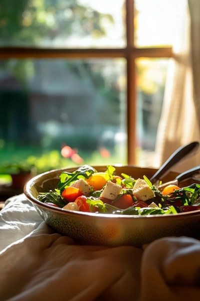 Colourful salad bowl in the sunlight by Poster Art Shop
