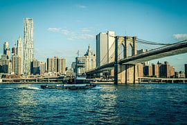 New York City Foto op Canvas – Brooklyn Bridge Dumbo Wanddecoratie van FotoDennis.com | Werk op de Muur