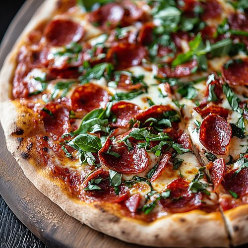 Close up van een pizza