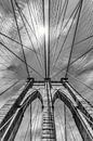NEW YORK CITY Brooklyn Bridge im Detail | monochrom von Melanie Viola Miniaturansicht