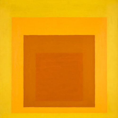 Josef Albers - Studie zur Hommage an das Quadrat, gelb, orange, braun, High Resolution