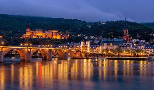 Avond in Heidelberg, Duitsland