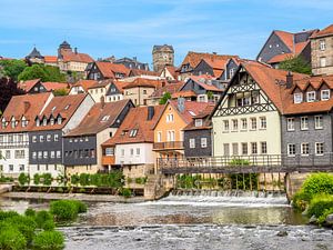 Stadtpanorama von Kronach in Bayern