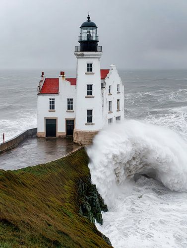 Golfstorm aan de eenzame kust