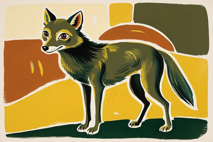 Bunter abstrakter Fuchs von Art & Soul Creations