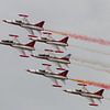 Turkish Stars in formatie boven het luchtruim van Thijs Schouten