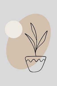 Minimalistische Pflanzenillustration