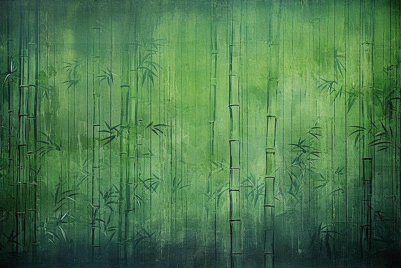 Grungy Bamboo Jungle #IX van Studio XII