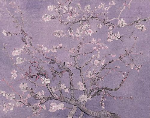 Fleur d'amandier en lilas, d'après l'œuvre de Vincent van Gogh