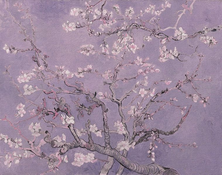 Almond blossom in lilac, after Vincent van Gogh's work by MadameRuiz