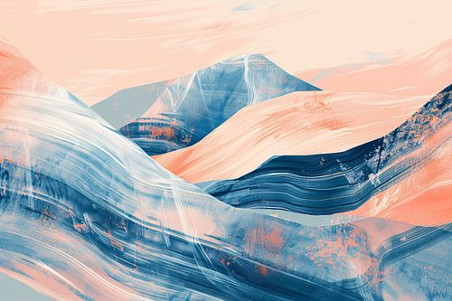 Abstracte heuvels in een dynamisch kleurenschema