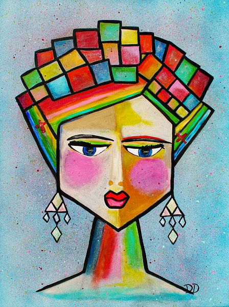 Abstract portret Frida van Danielle Ducheine