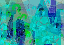 Abstrakt himmelblau sur Roswitha Lorz