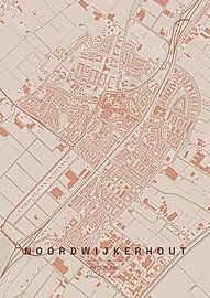 Stadtplan von Noordwijkerhout von Stef van Campen