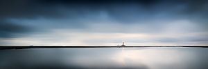 De vuurtoren van Westerhever aan de Noordzee. van Voss Fine Art Fotografie