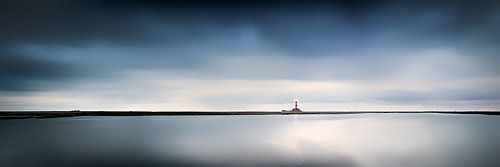 De vuurtoren van Westerhever aan de Noordzee.
