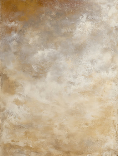 Sand und Wolken | Abstrakte Malerei in Beige und Gold