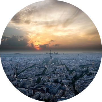 Parijs skyline van de Tour Montparnasse van Atelier Liesjes