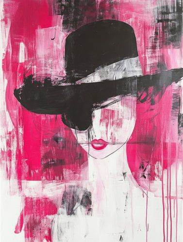 Vogue painting girl in pink