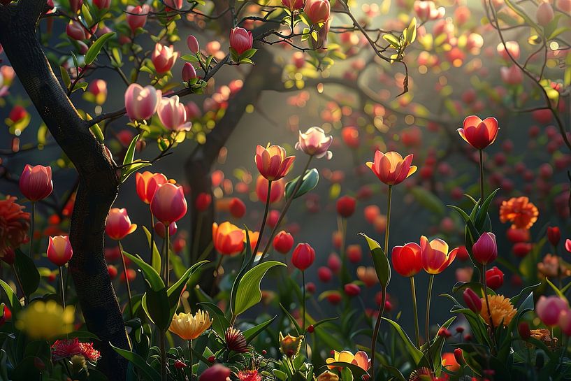 bloemen in de lente van Egon Zitter