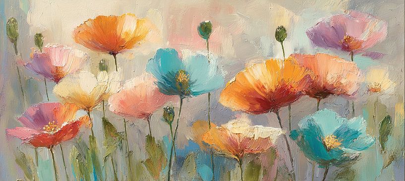 Vrolijke bloemen in kleuren van Bloemen Studio