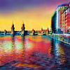 Oberbaum Brücke Berlin - cool & bunt von Matthias Edition