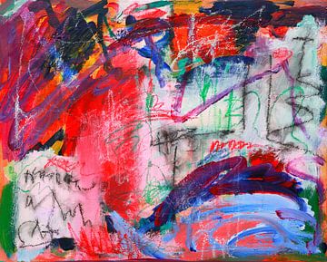 Abstract schilderij  'Puur en spontaan' van Ina Wuite