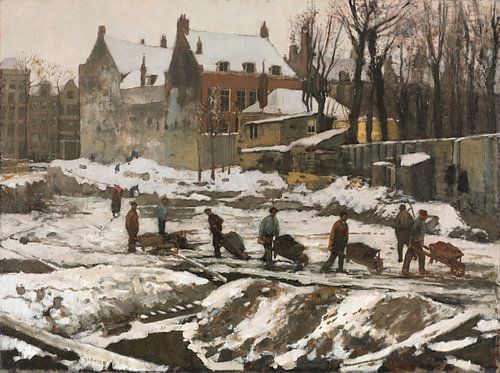 Bouwplaats in Amsterdam, George Hendrik Breitner