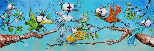 Cheerful Birds by Lineke Lijn