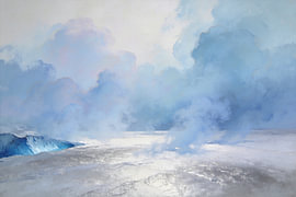 Poudre en suspension – Art des champs de couleur « Cool Blue » sur Albert Klee
