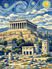 Parthenon: Starry Night by HUGO
