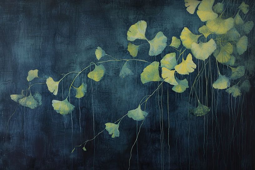 Blatt Abstrakt | Ätherische Blätter Kaskade von Kunst Laune