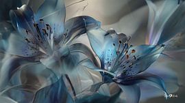 fleur bleue sur Gelissen Artworks